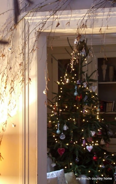 closeup of the branches in the corner of a doorway