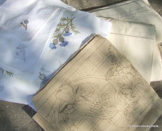 early-sunday-brocante-my-french-country-home old linens and window sketches