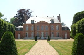 chateau d'emalleville, a large brick chateau