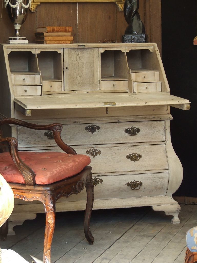 antique french desk with french chair