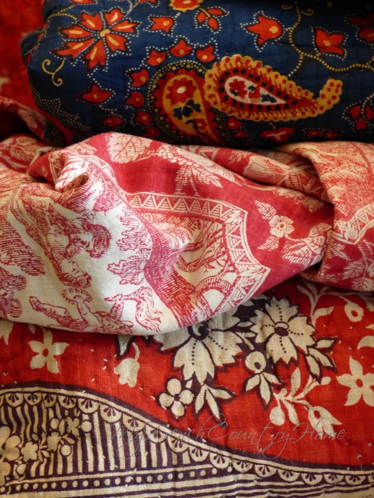 collecting antique French textiles - MY FRENCH COUNTRY HOME