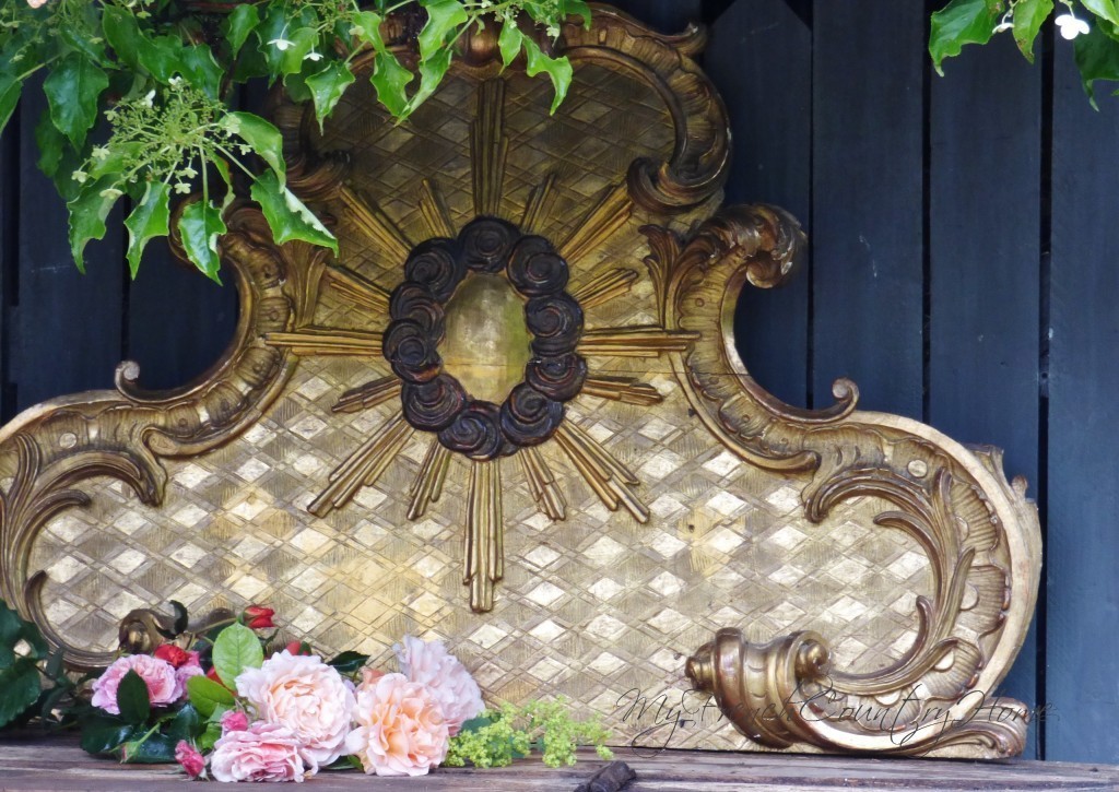 french antiques, brocante, 18th century gold altar piece