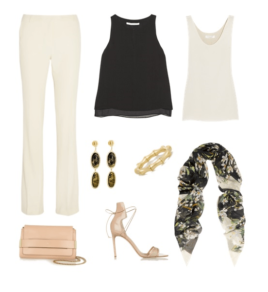 black and white outfit for spring