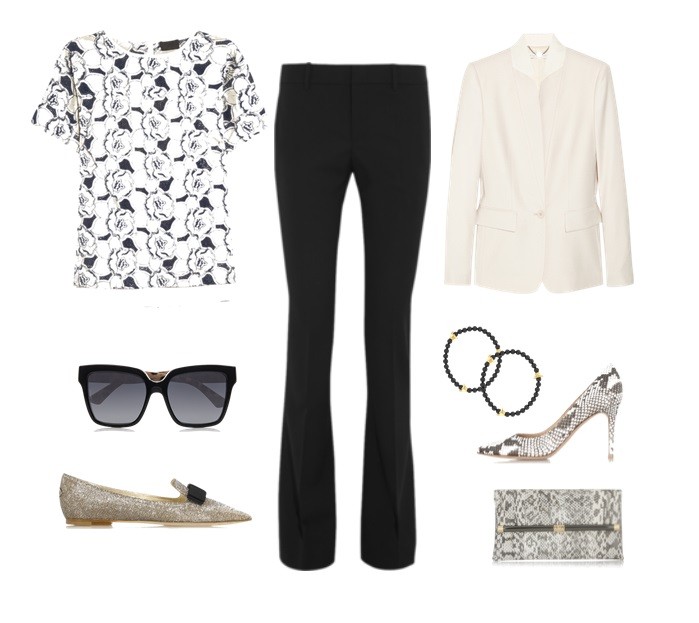 black and white outfit for spring