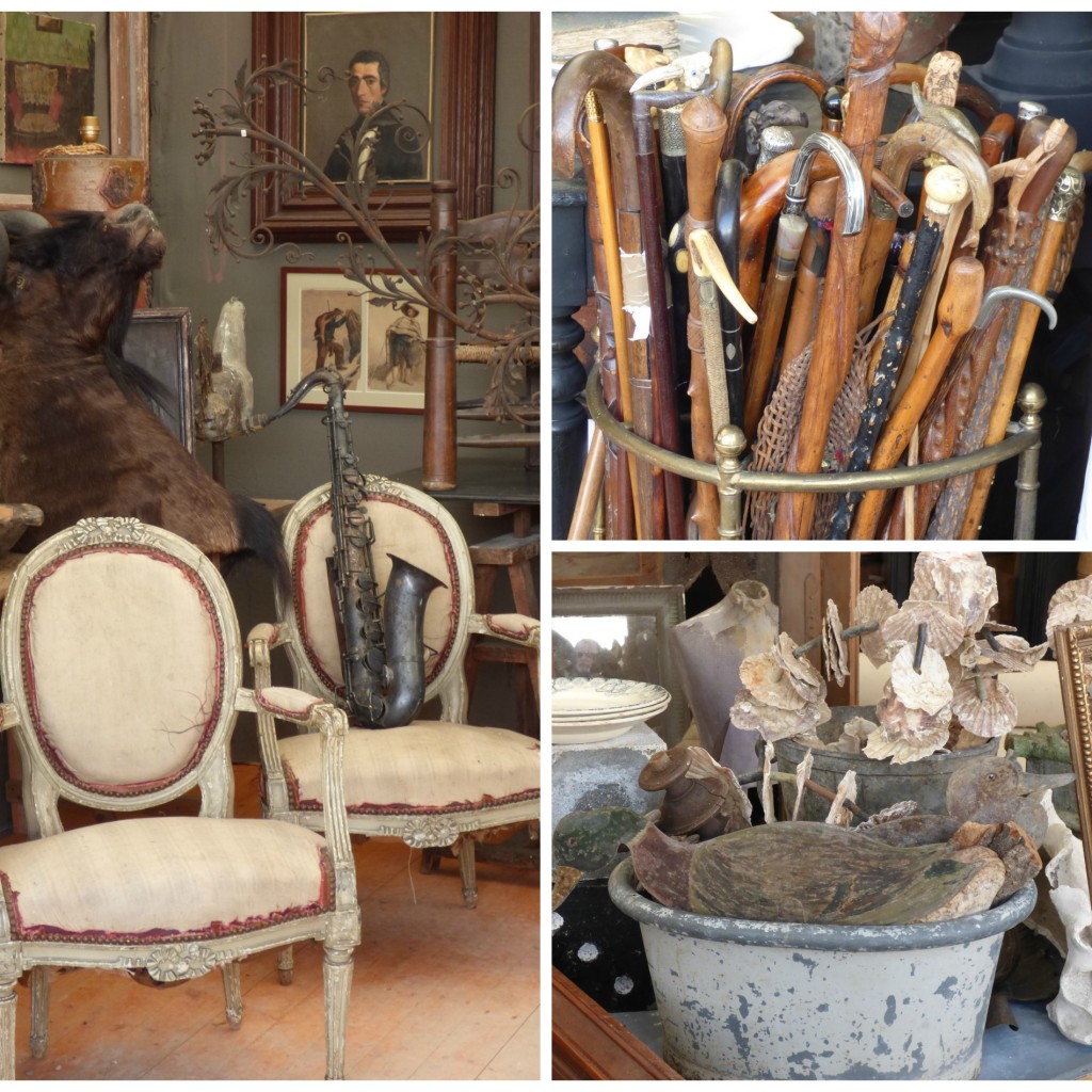 selection of antiques found at the chatou fair near paris