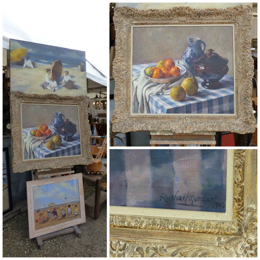 selection of antiques found at the chatou fair near paris