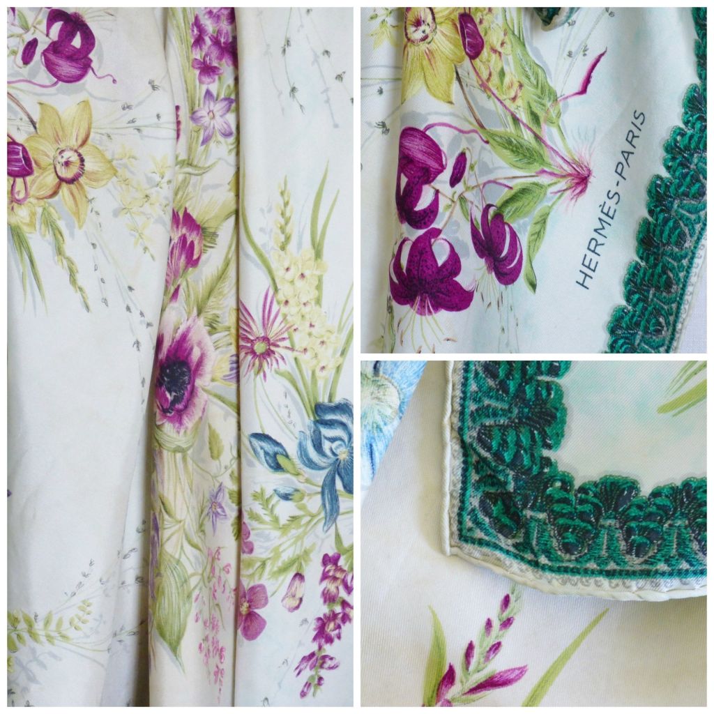 details from hermés silk scarf