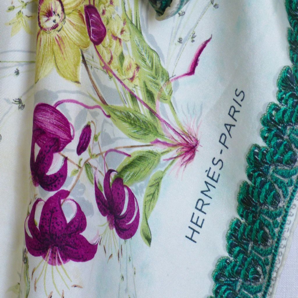 details from hermés silk scarf
