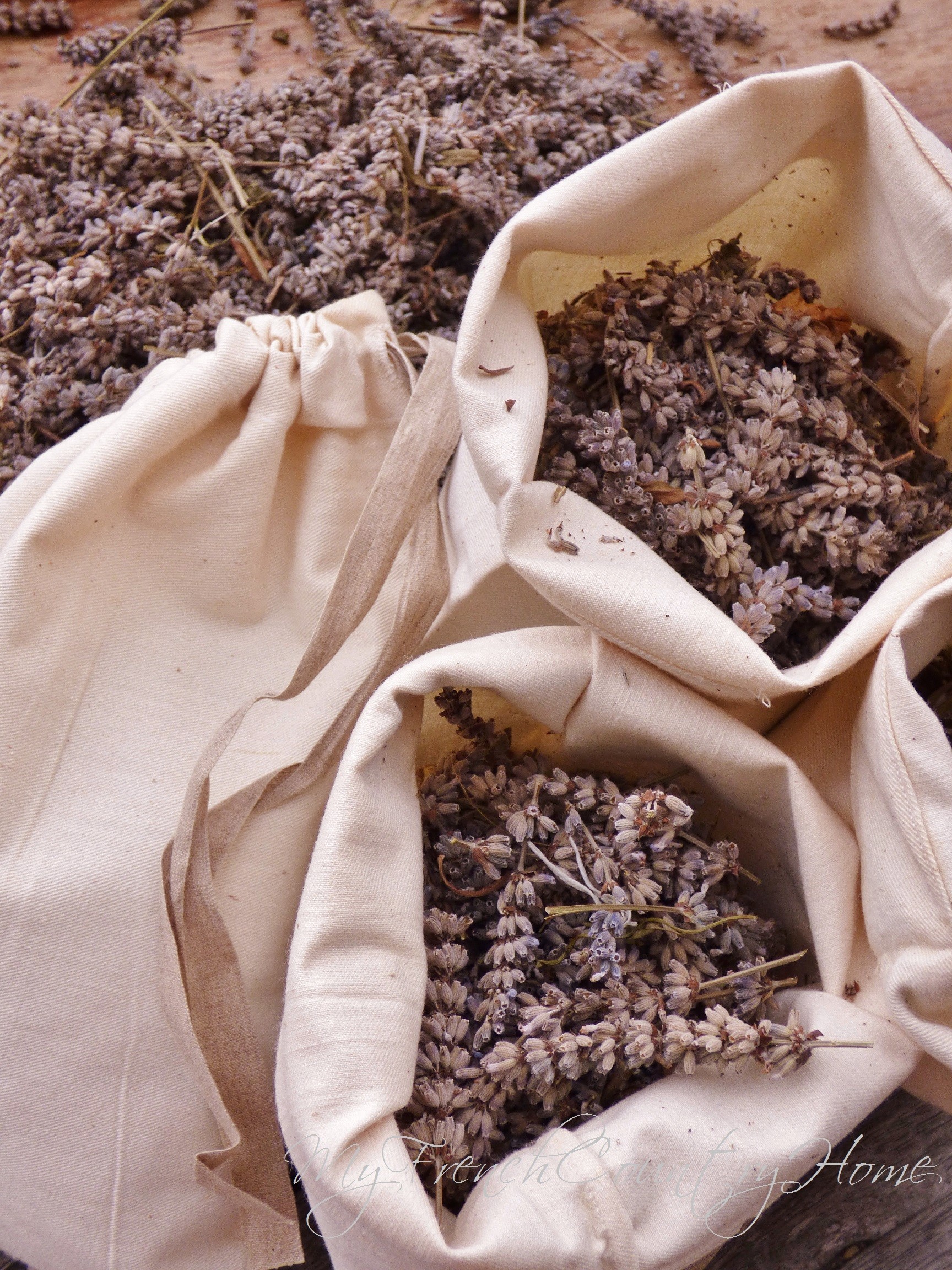 lavender in cotton bags