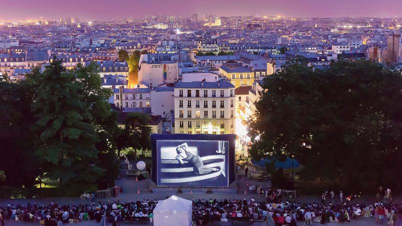 watching cinema overlooking Paris