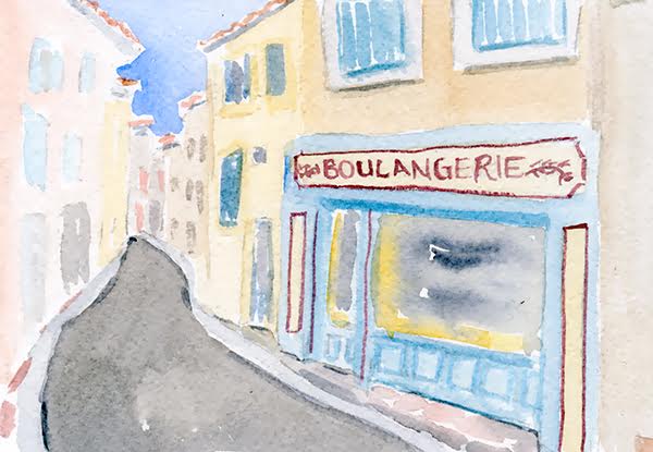 watercolour boulangerie