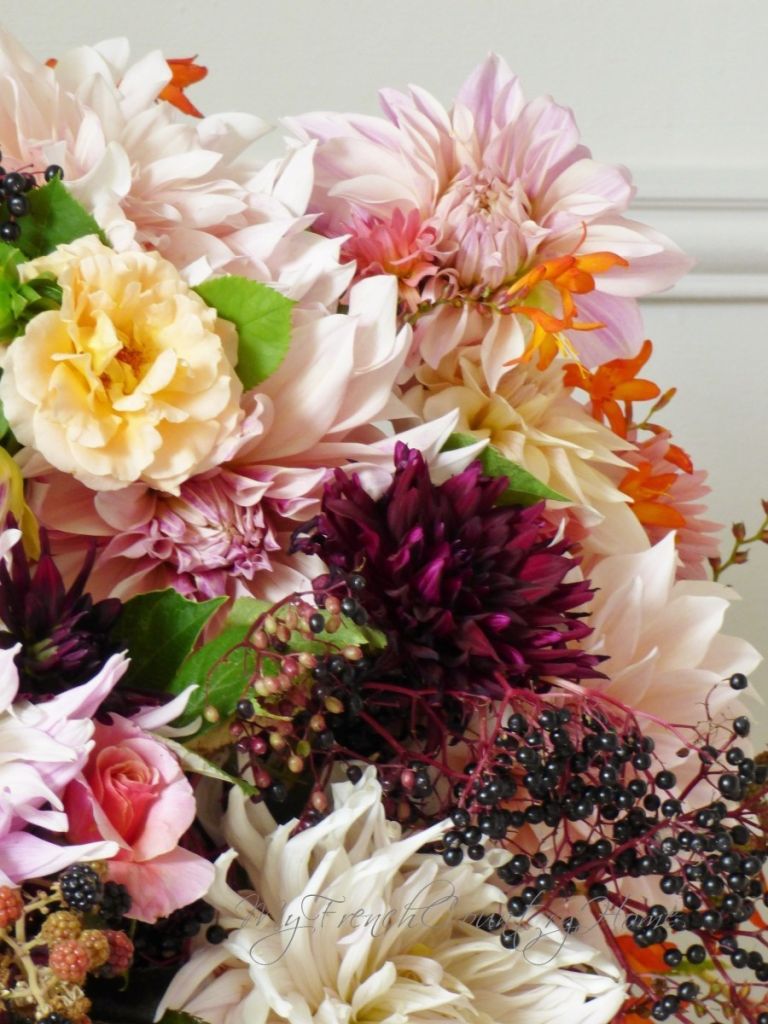 dahlias and elderberries