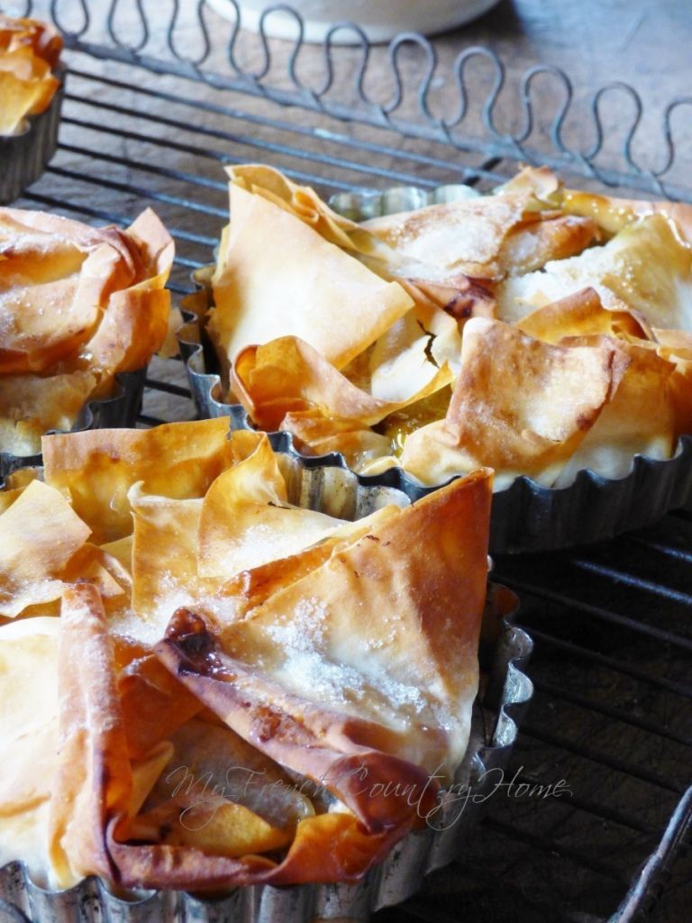 plum tarts out of the oven
