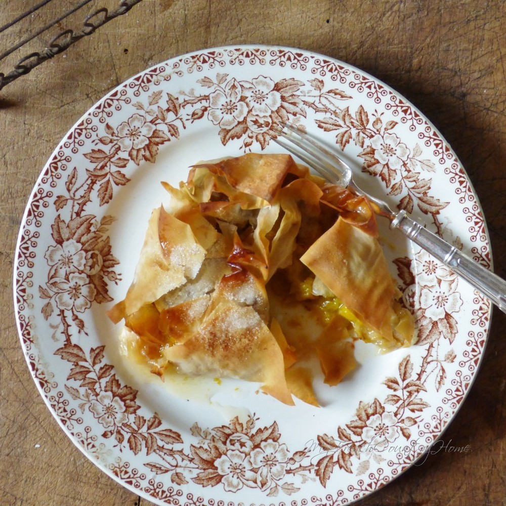 plum tart on a plate