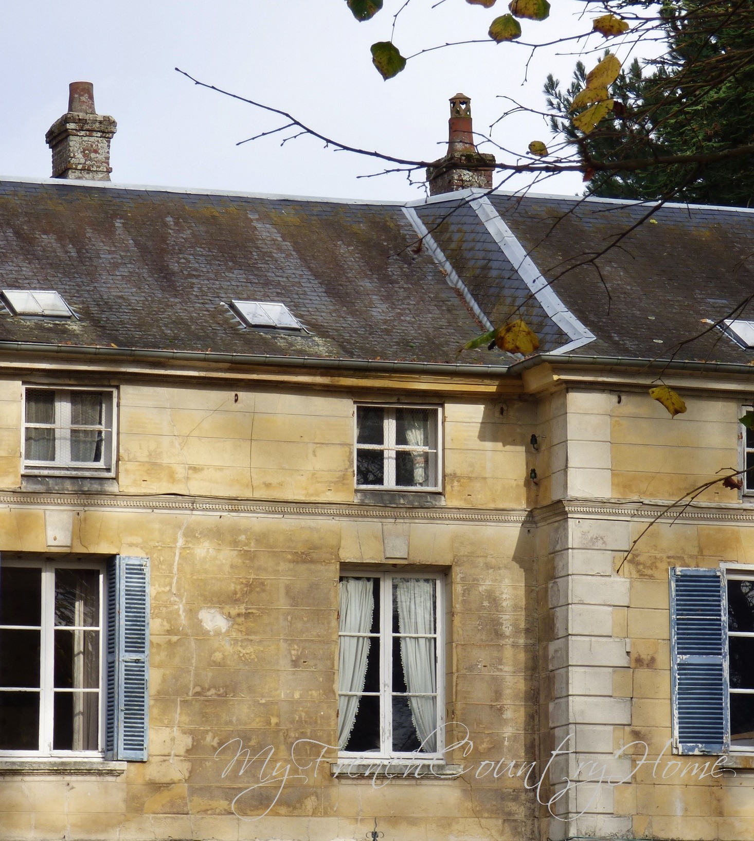 details of an old house in normandy
