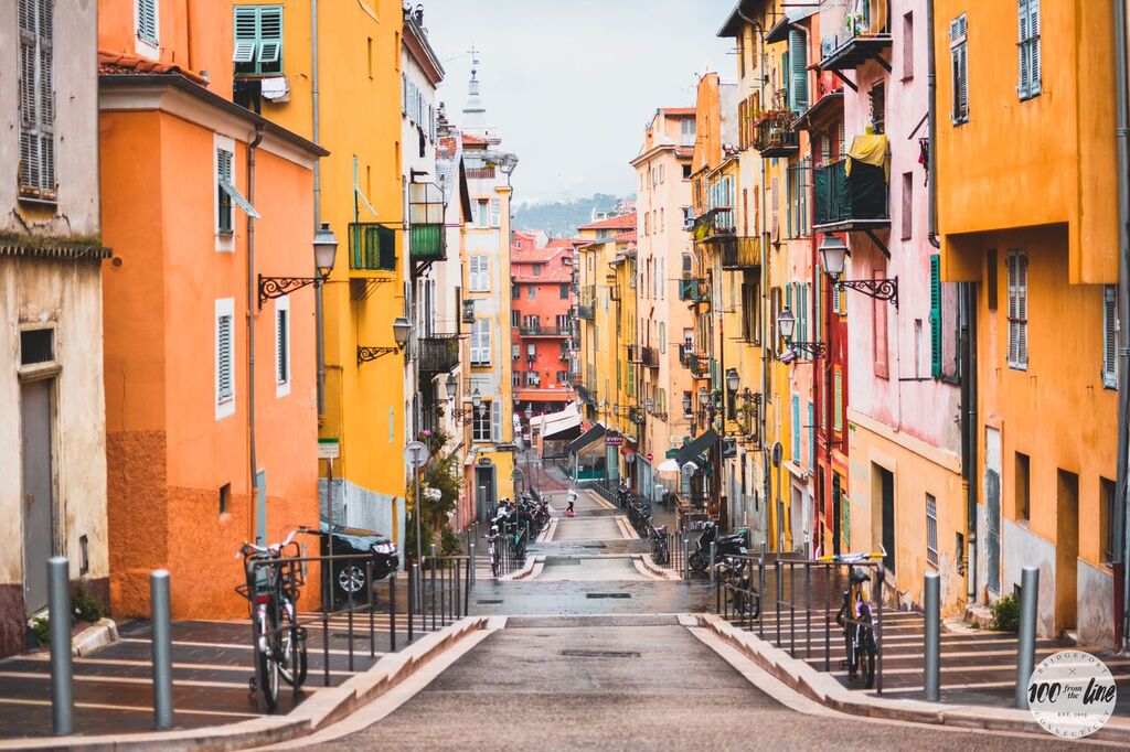 colourful streets in the old town of nice