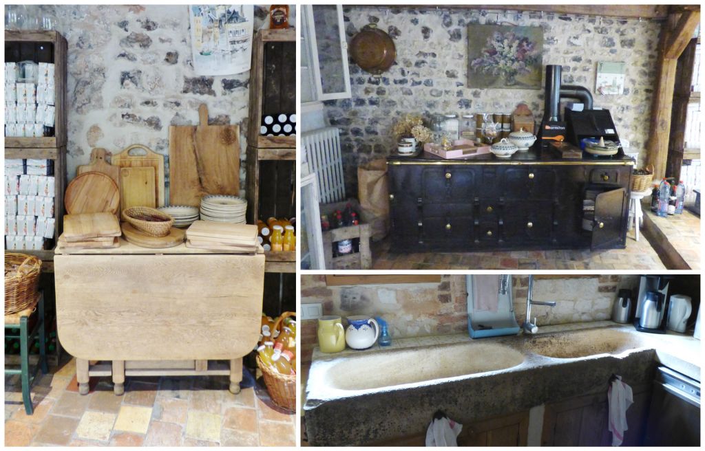 boards, stove and sink in old kitchen