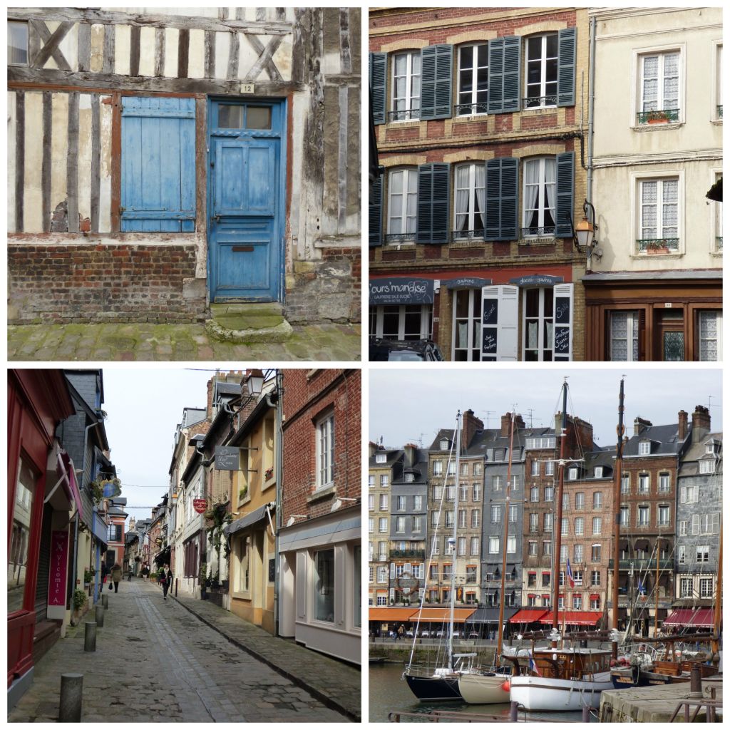 views of honfleur timbered houses