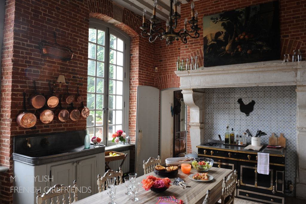 chateau kitchen with dining table