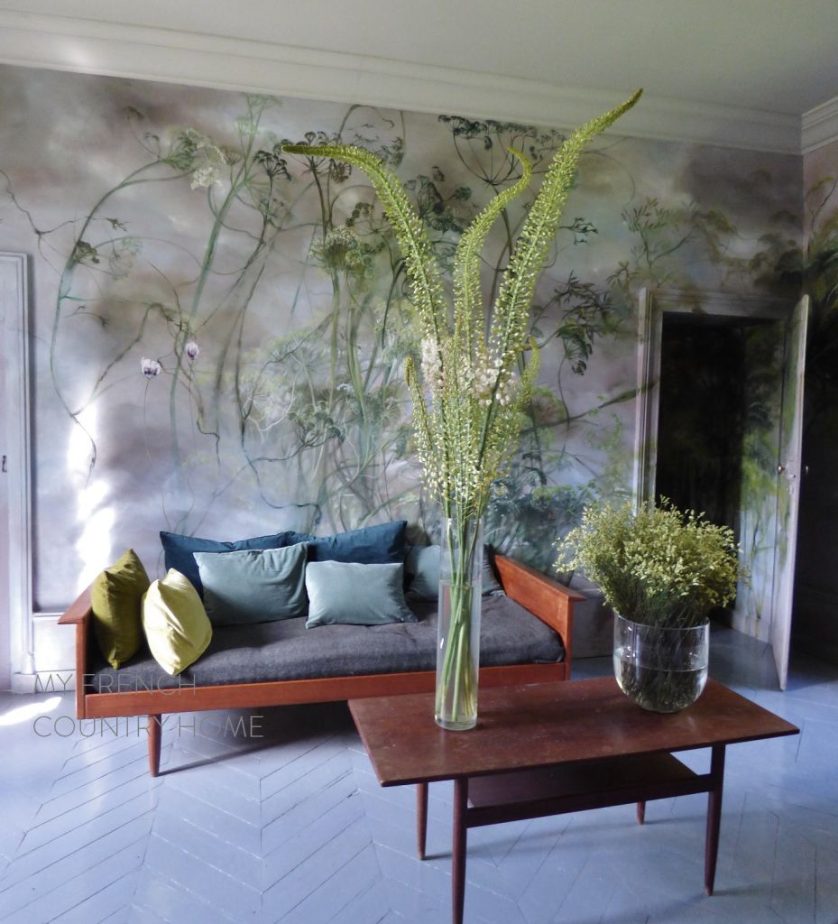 painted room in claire basler's chateau