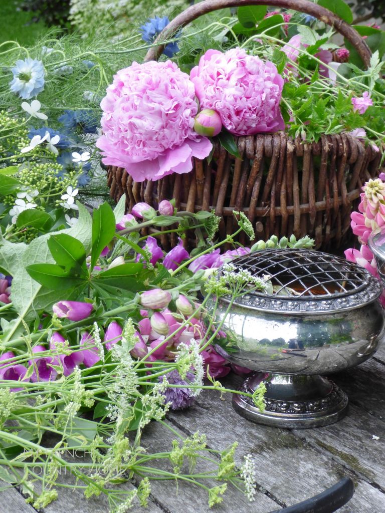 picking flowers for a bouquet