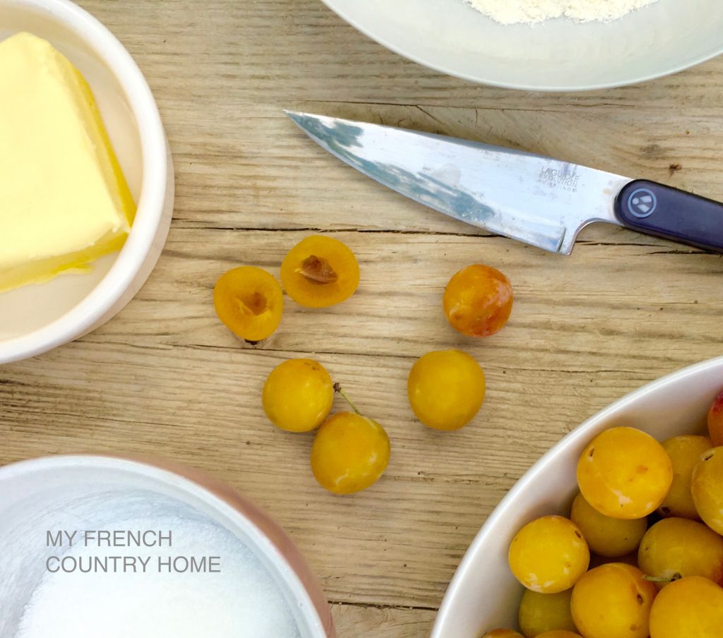 ingredients for a plum tart
