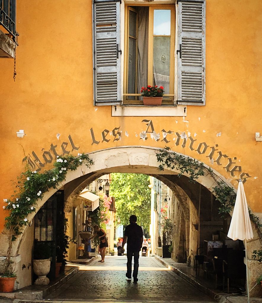 archway in stone village of valbonne