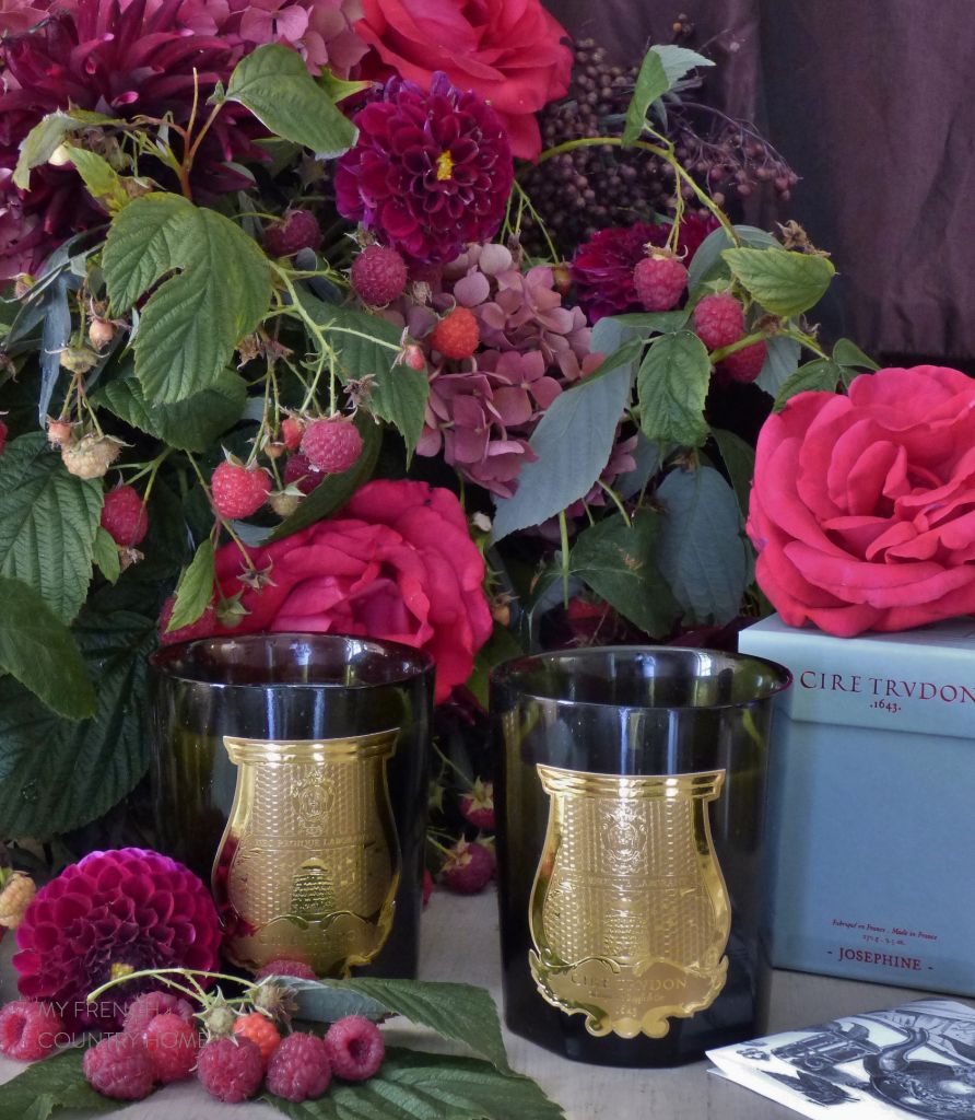 cire trudon candles with bouquet