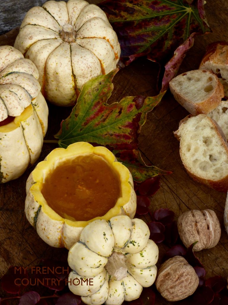 pumpkin soup in pumpkin