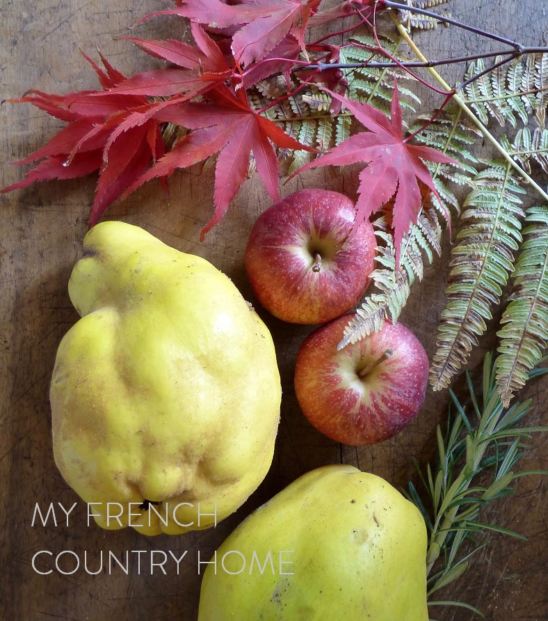 quince and apple ready to cook