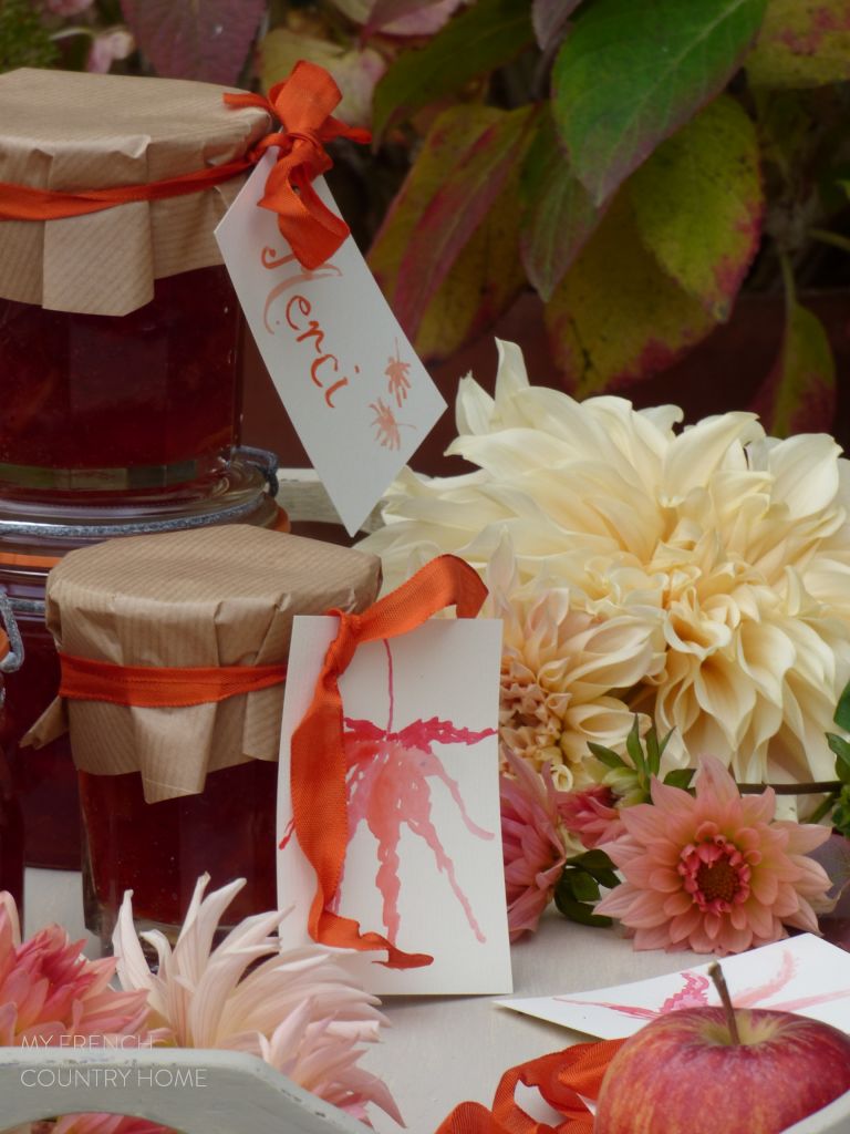 jars of quince jelly with label