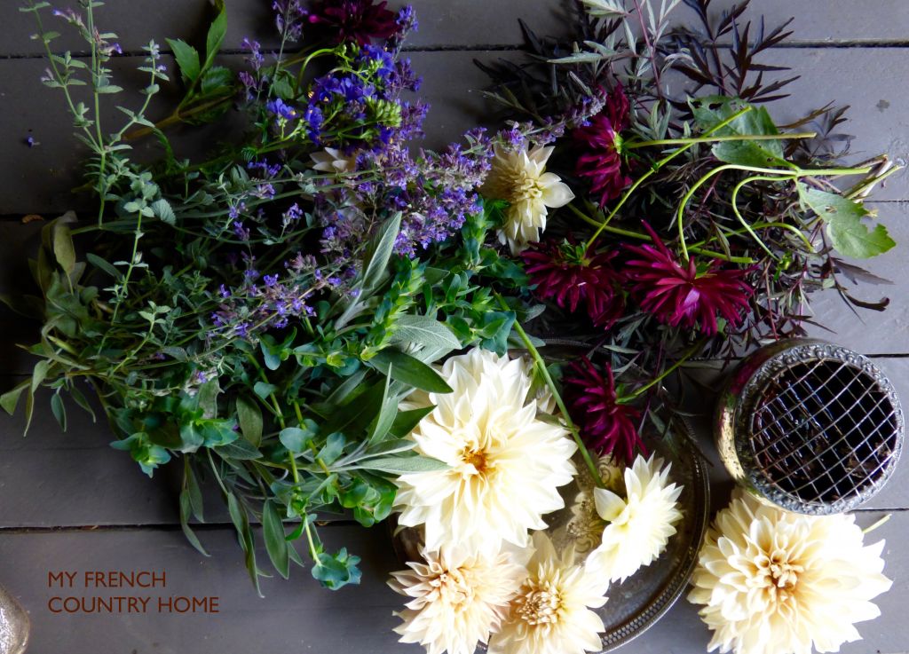 flowers gathered to arrange
