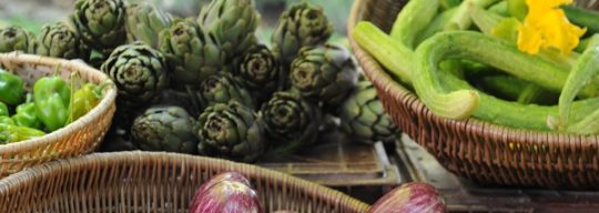 fresh vegetables at market