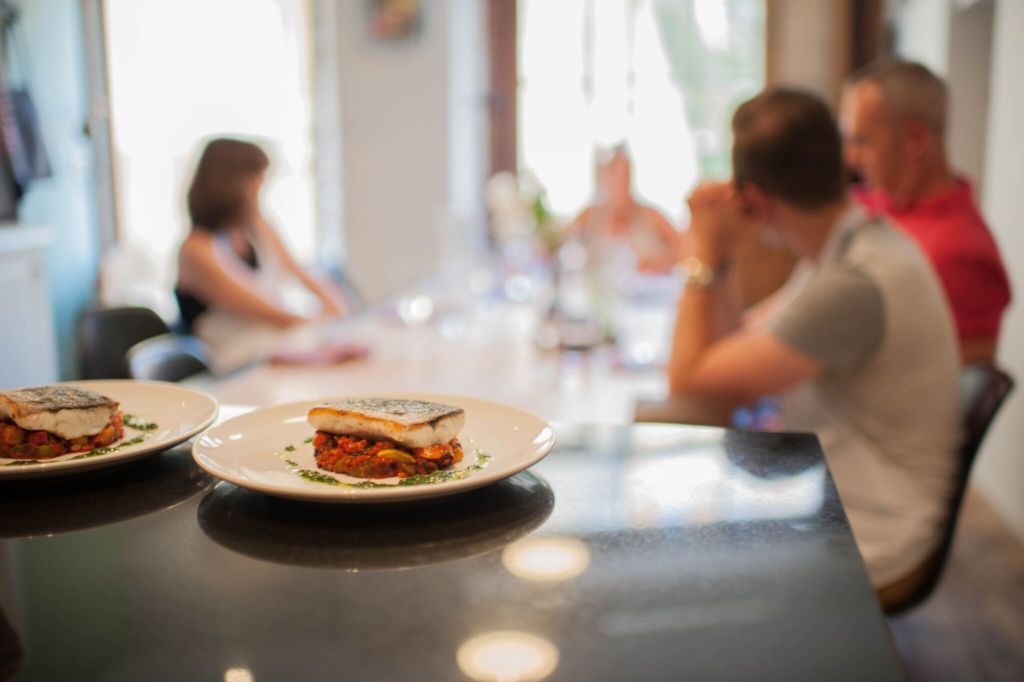 fish prepared at the pettis farcis cooking school