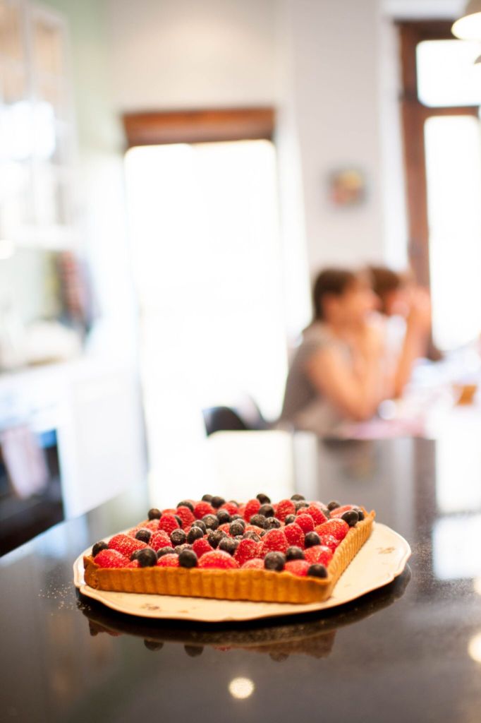 fruit tart at les petits farcis cooking school