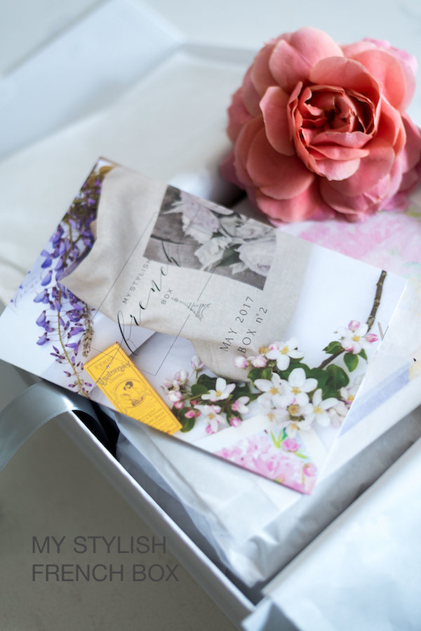 contents of the May edition of My Stylish French Box by Sharon Santoni