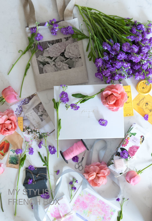 contents of the May edition of My Stylish French Box by Sharon Santoni