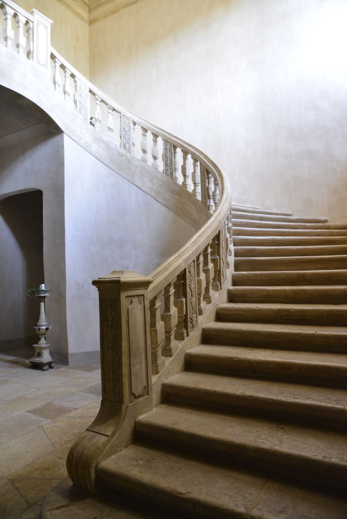stairway chateau de moissac, south of france