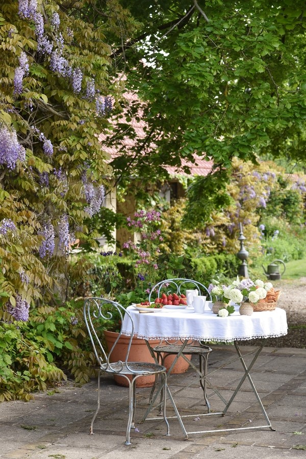 breakfast on table outside