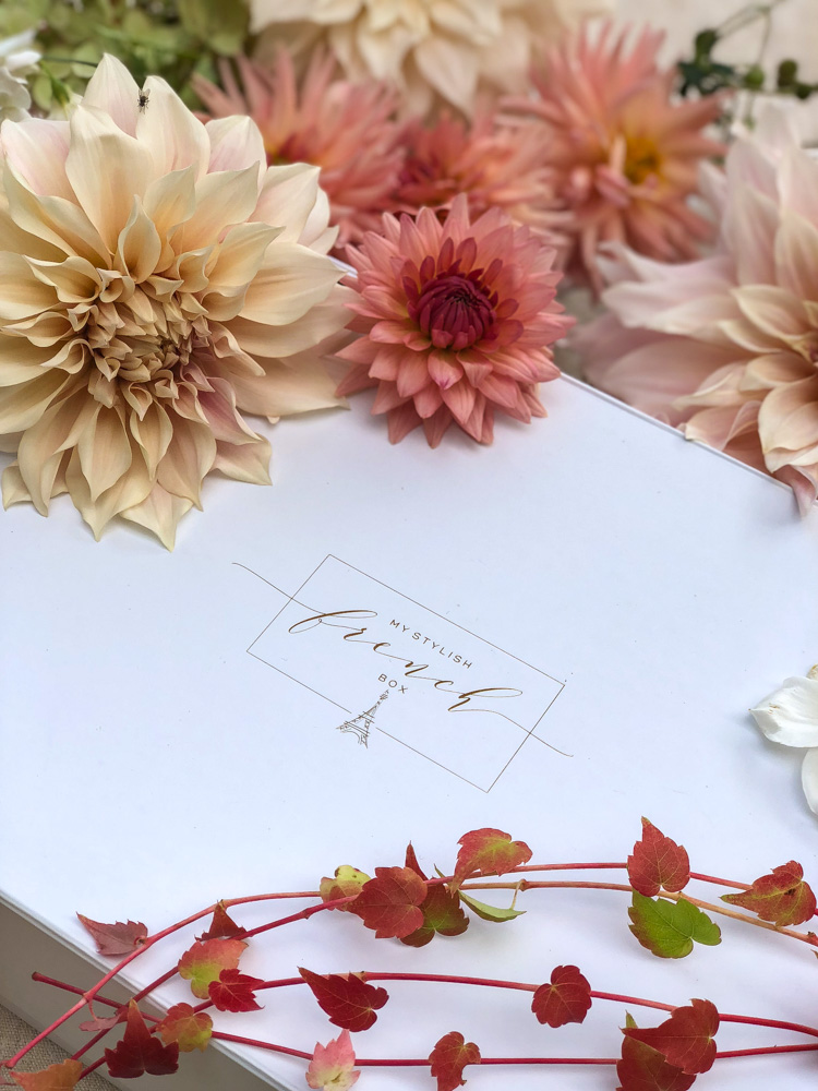 autumn leaves and flowers on my stylish french box