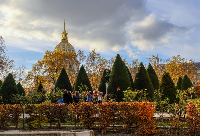 autumn view of rodin museum garden