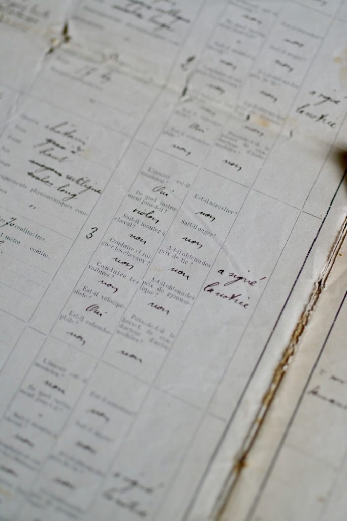 french conscription register WW1