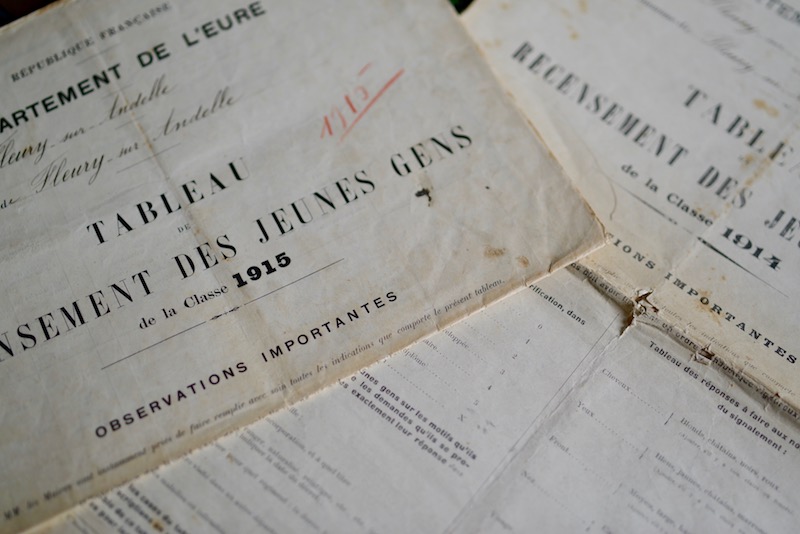 french conscription register WW1