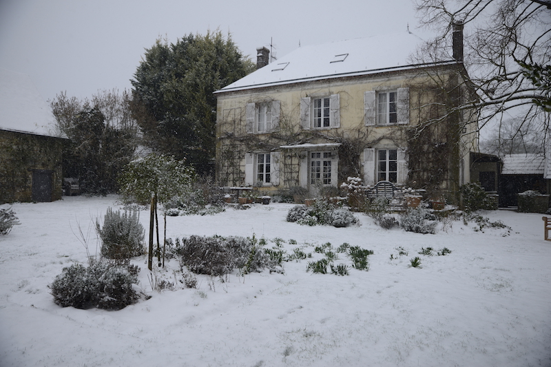 The house and garden covered in snow- looking forward to christmas with the family- MY FRENCH COUNTRY HOME