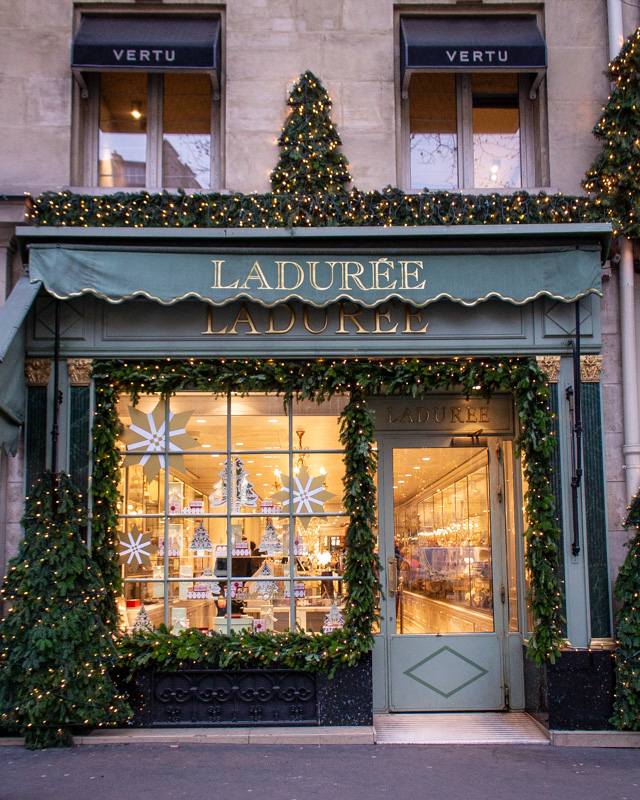 Ladurée Royale- paris decorated for christmas- MY FRENCH COUNTRY HOME
