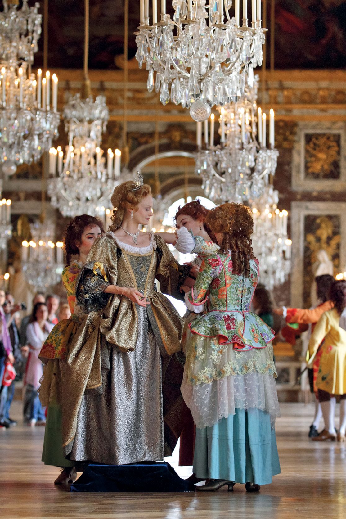 Dancers in the Hall of Mirrors at the Versailles Palace