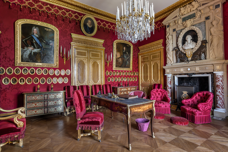 The Dukes Red Salon at Chateau de Chantilly | Grand Opening of the newly Remodeled 19th century apartments | My French Country Home