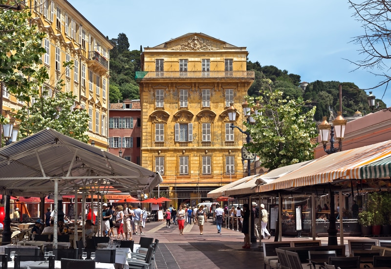 Old town in Nice on the market square of Cours Saleya - My French Country Home