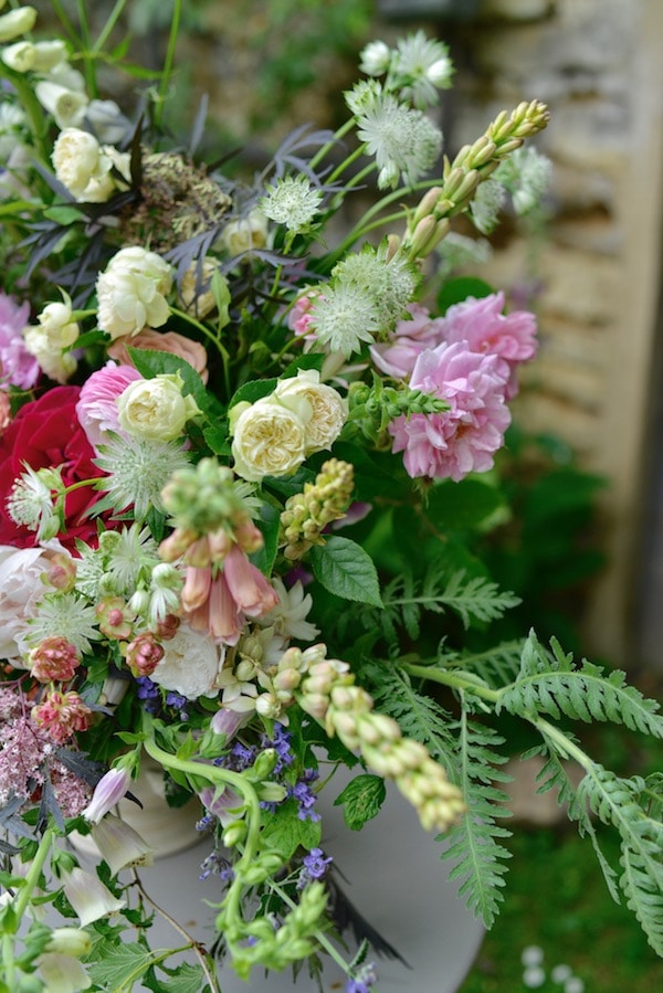 summer flowers in a big bouquet
