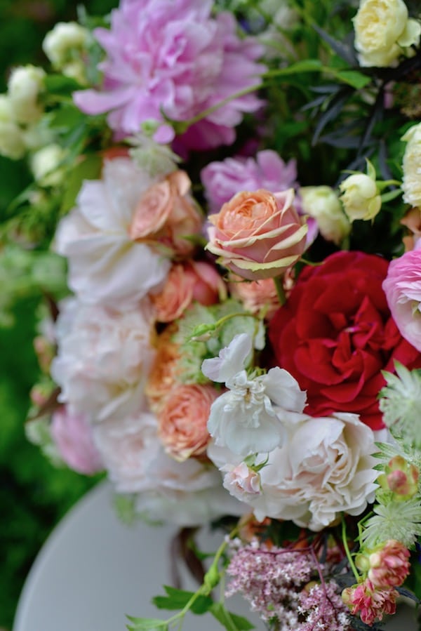 summer flowers in a big bouquet